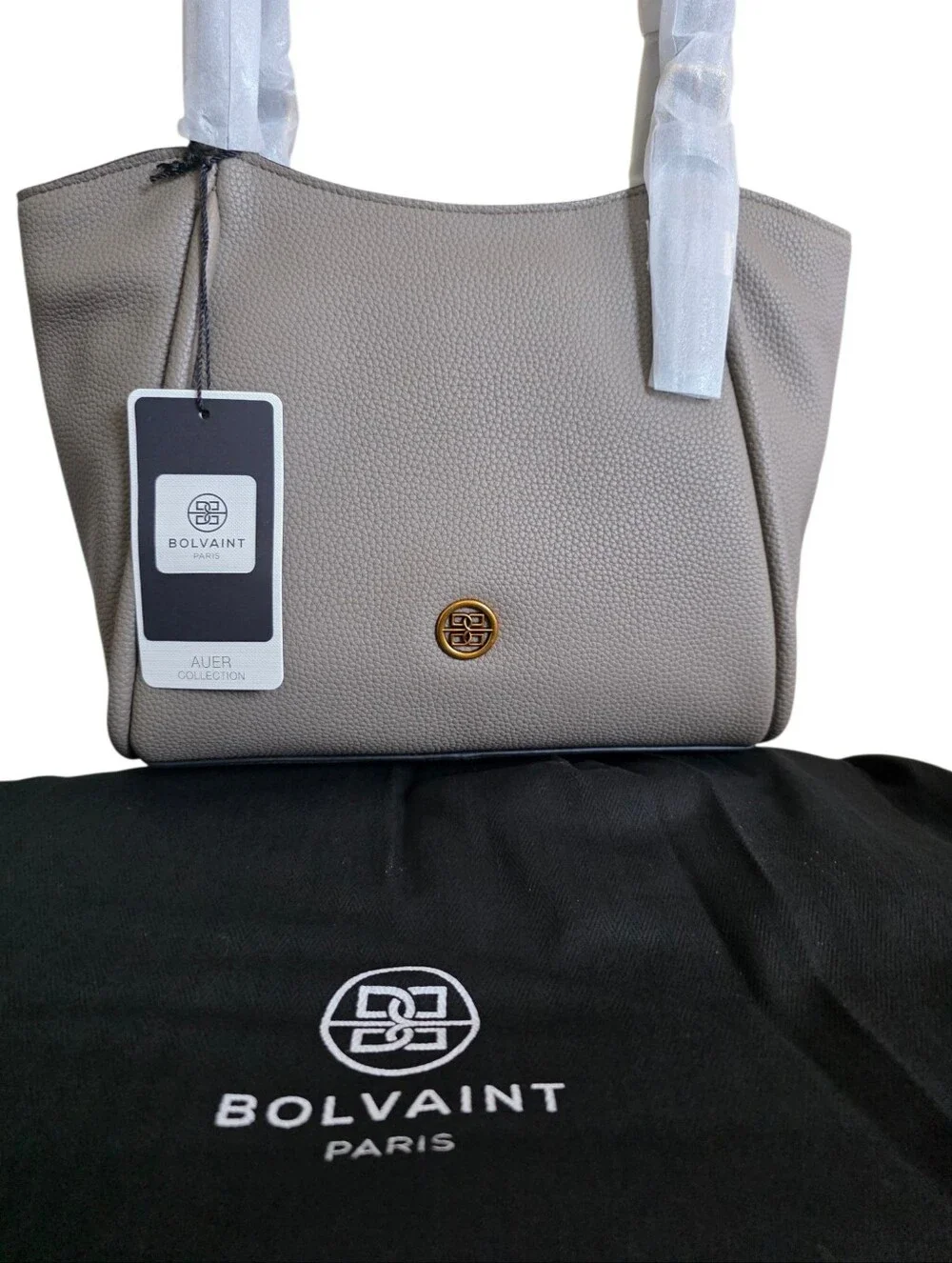 Bolvaint Paris The Claudine Leather Handbag NWT Elephant Gray